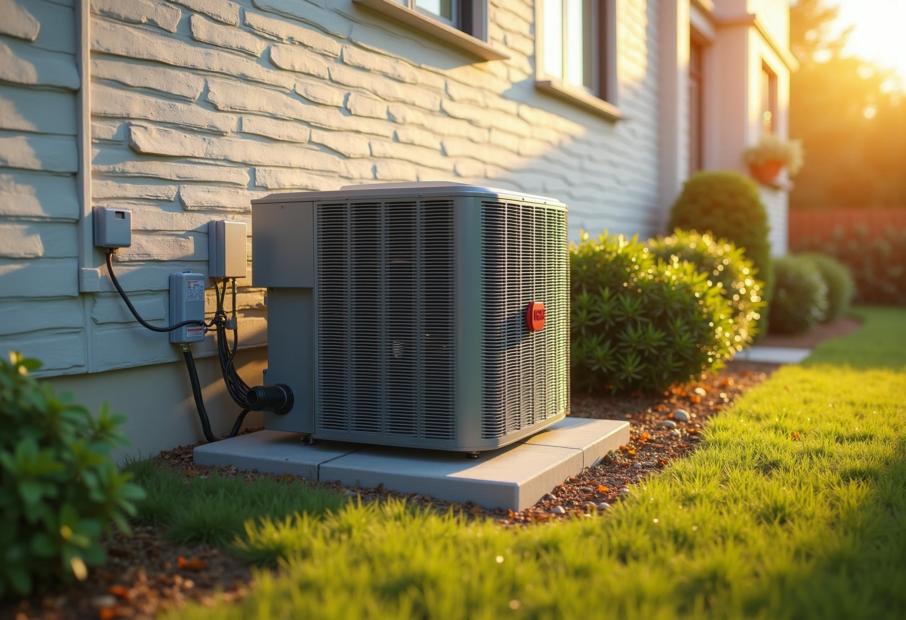 Central AC condenser install